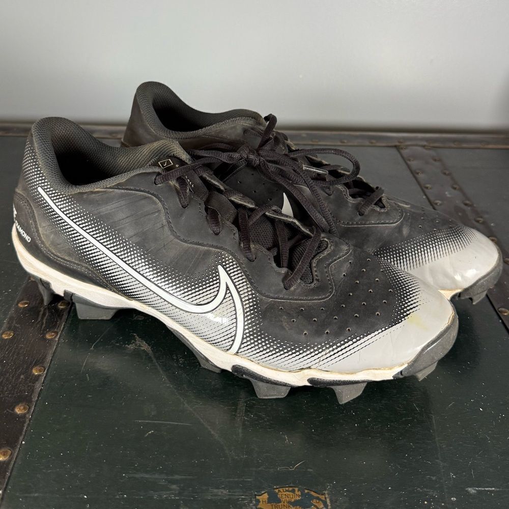 NIKE Akpha Huarache Keystone Baseball Cleats Men's Black - US 10.5